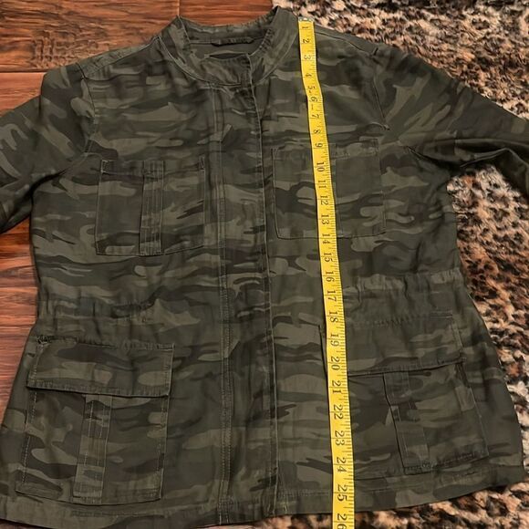 Nordstrom Sanctuary Camouflage Casual Button Zipper Closure Pockets Shacket - Picture 6 of 10